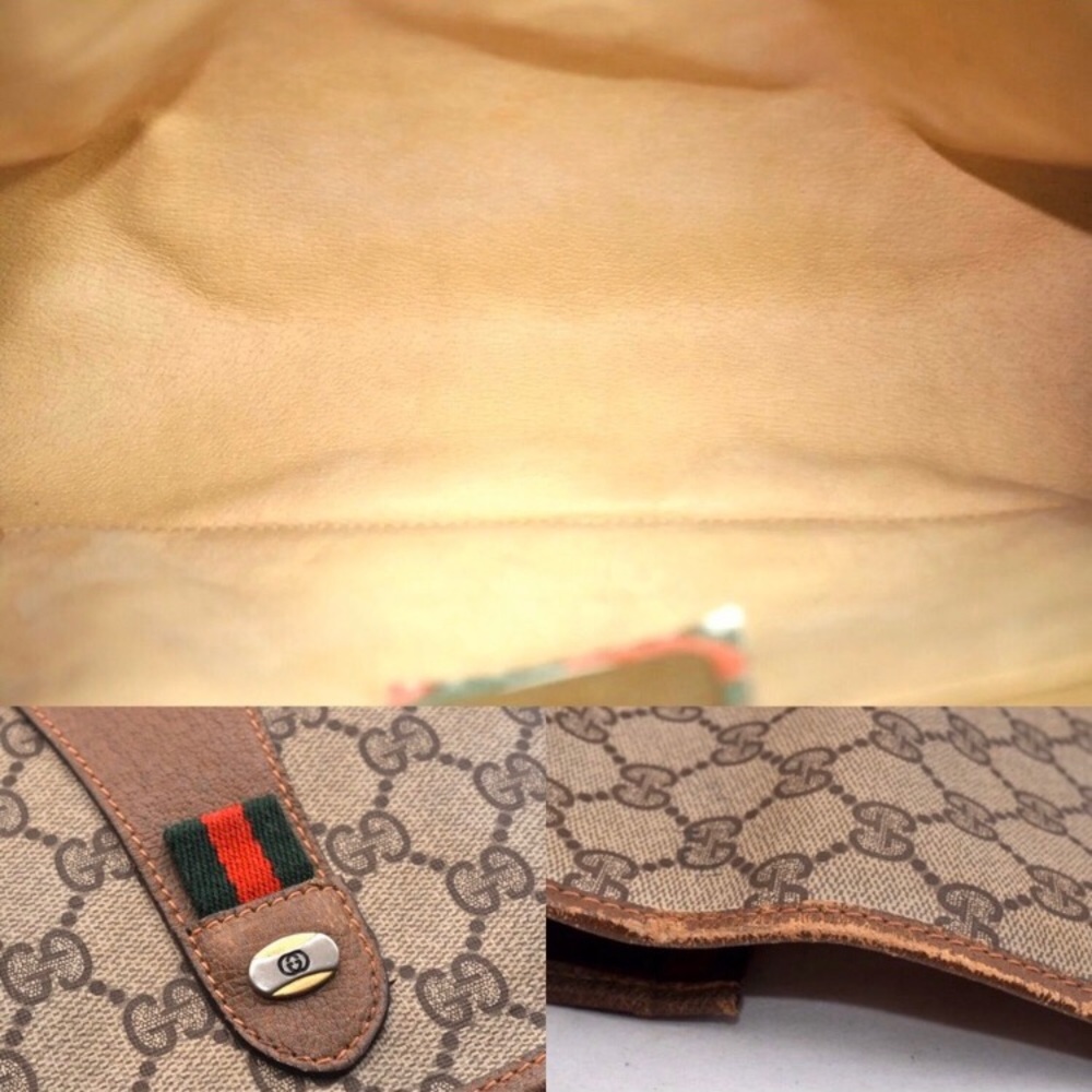 Authentic Gucci coated canvas brown clutch - Picture 6 of 8